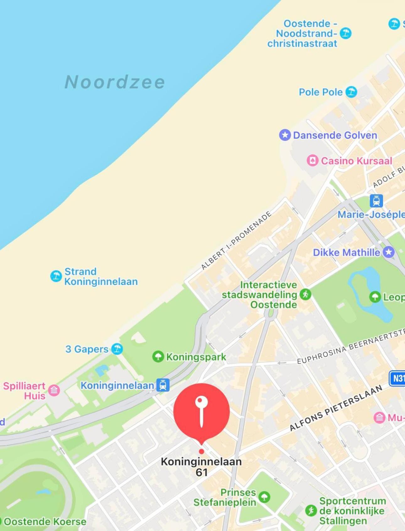 Studio F - 2 Personen - Op 250M Van De Zee Остенде Экстерьер фото